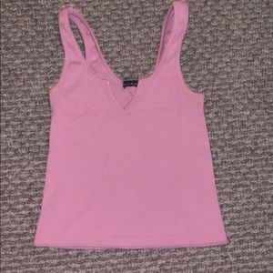 Bubblegum pink brandy Melville cutout tank